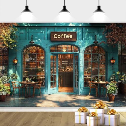 Fondo Fotográfico 10x8ft Azul Café Vintage miniatura 3