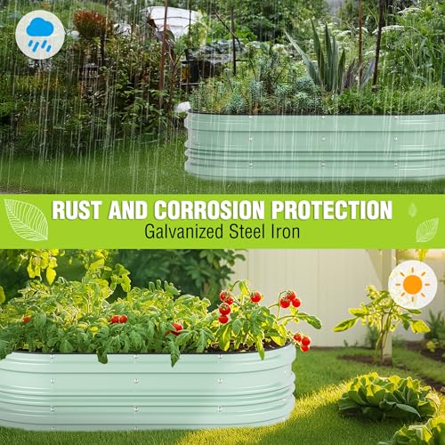 Image of WORKPRO 2PK 4x2x1ft Galvanized Raised Garden Bed Set