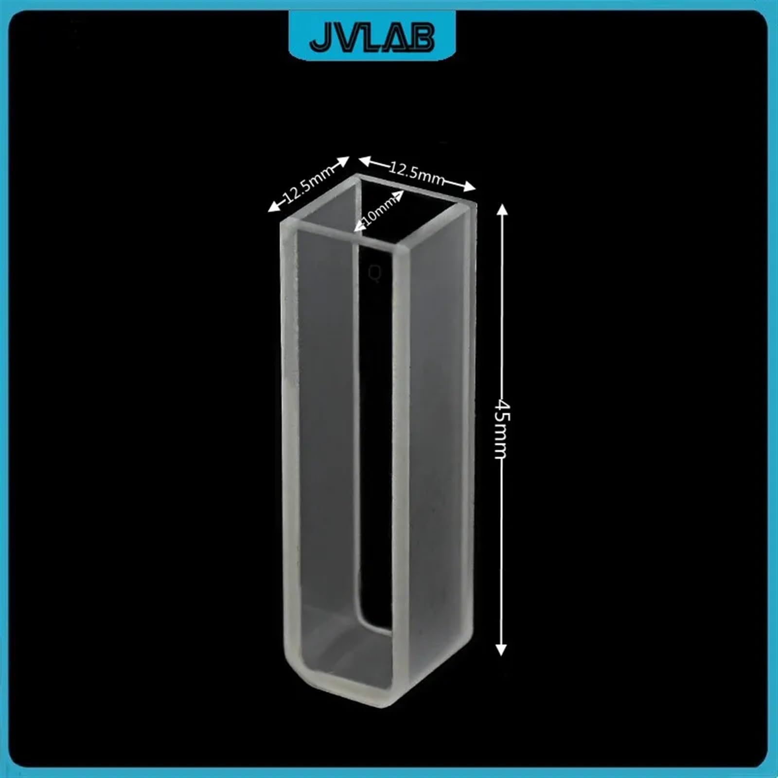 Célula de muestra líquida, Celda de absorción de cuarzo de 10 mm, cubeta de cuarzo de 3,5 ml for espectrofotómetro, proceso de fusión a alta temperatura, paquete de 2