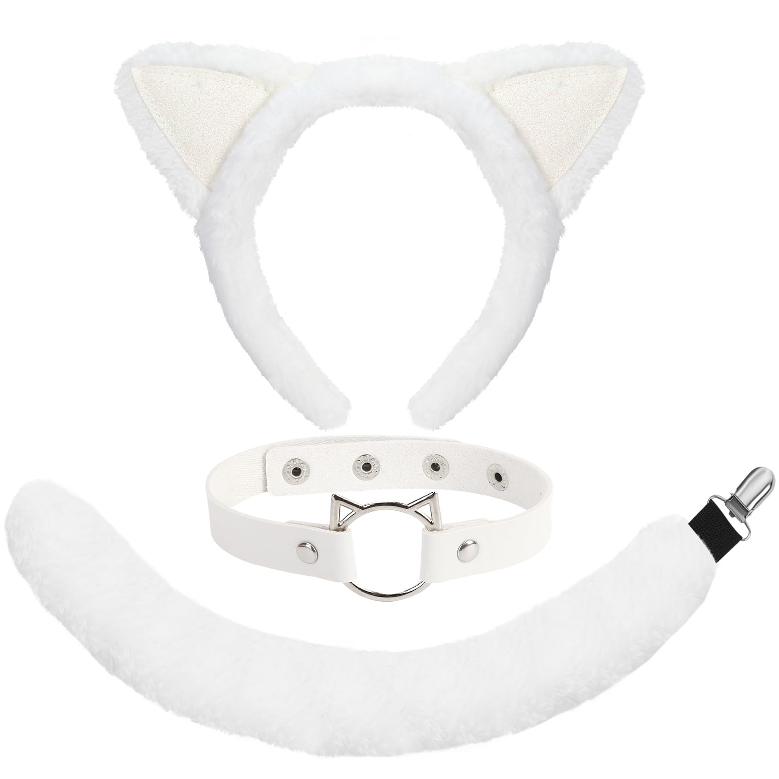 Btgghytr Fascia per capelli per donne e ragazze, cosplay, gattino, trucco, fascia per capelli adorabile, orecchie da gattino per festival, accessori per capelli carino
