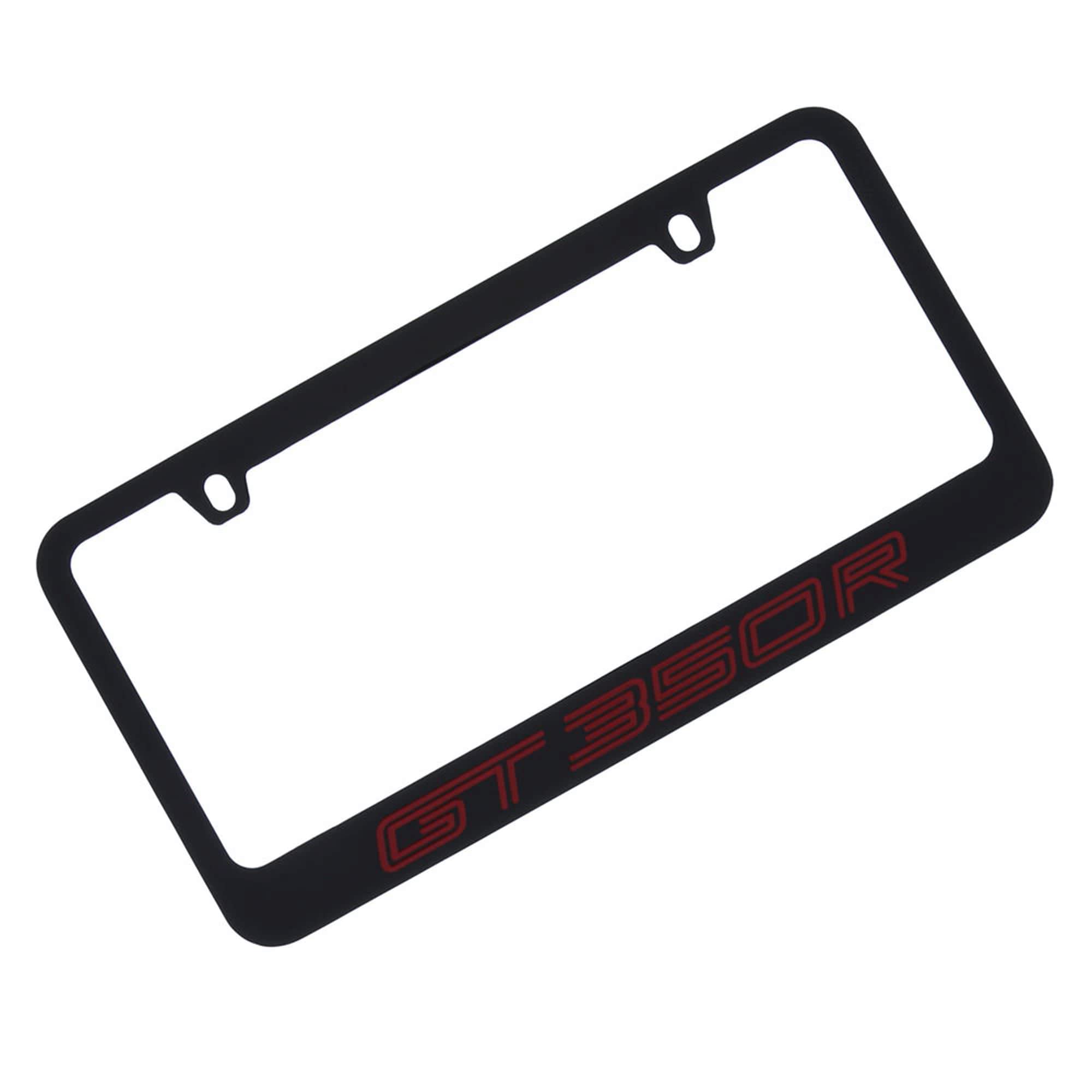 Elite Automotive Products, Inc. License Plate Frame for Ford GT 350R (Red on Black)
