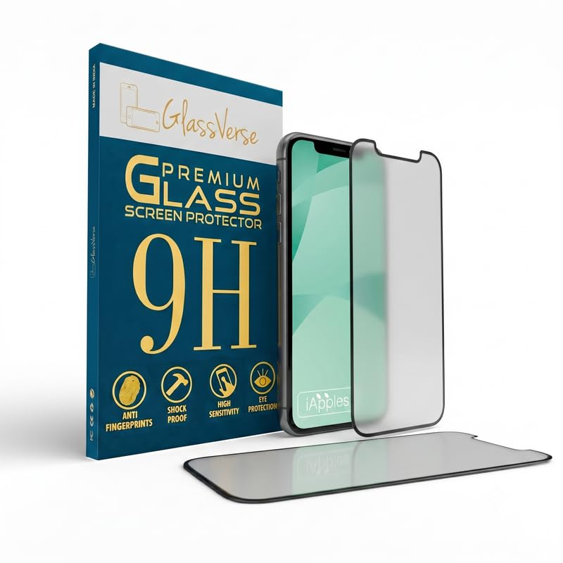 Image of GlassVerse 9H Tempered Glass For Apple Iphone XS Max (PACK OF 1) with Free Installation Kit. Full screen Coverage - 6.5 inch