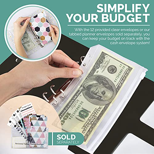 Image of Black Money Organizer for Budgeting, Cash Binder with Envelopes, Budget Binder & Envelopes for Men, Practical Solution for Managing Finances, Cash Envelope System for Personal Budgeting