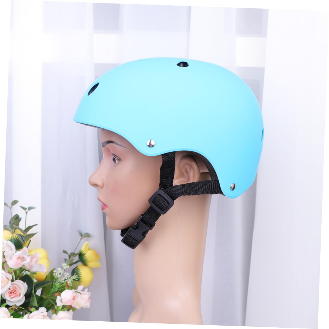 Casco de Seguridad para Niños y Adultos Azul, 49-53cm, Abs