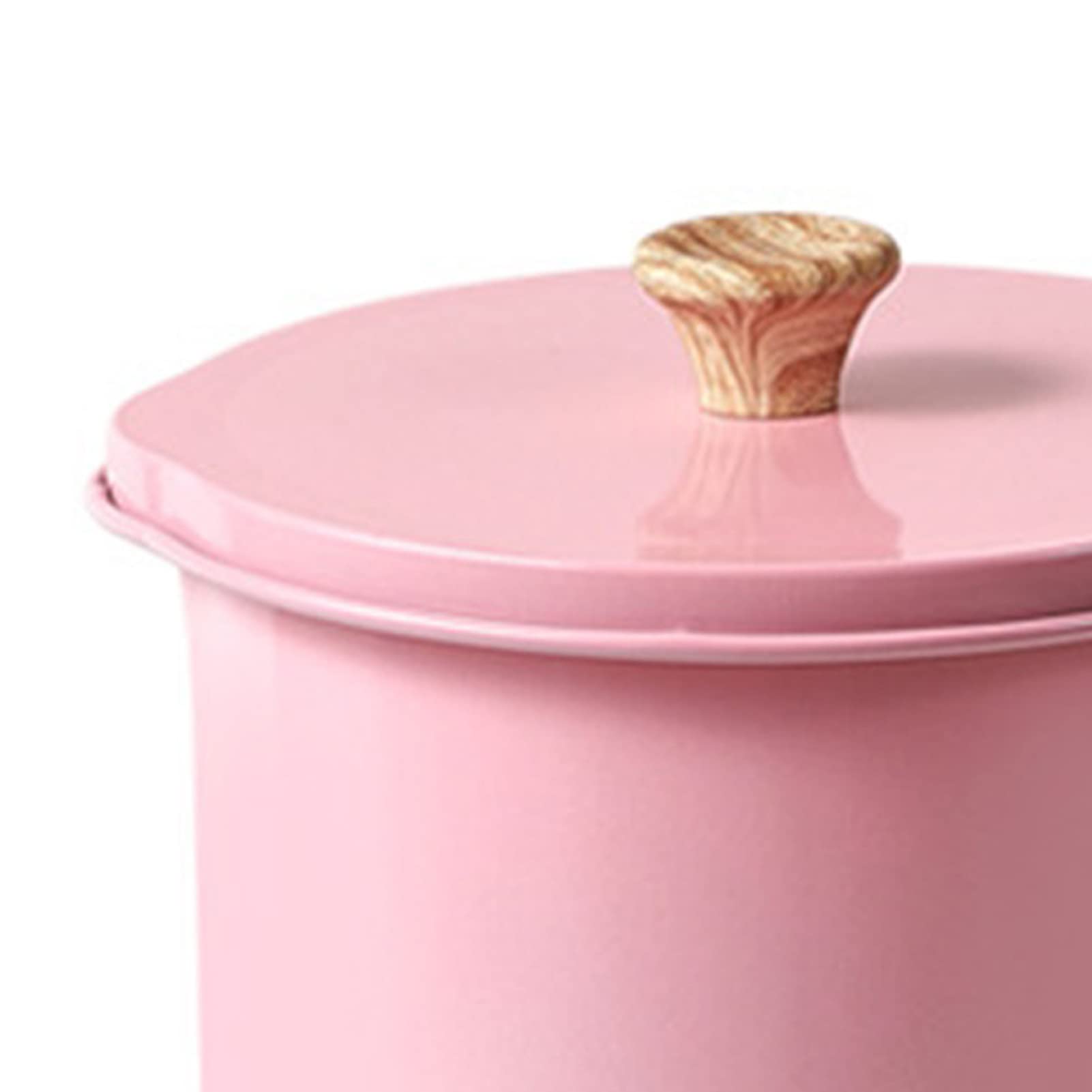 Używany filtr oleju kuchennego z sitkiem i pokrywką, 1,4 l różowy żeliwny pojemnik na tłuszcz, przechowywanie oleju do smażenia, zbieracz tłuszczu kuchennego, dozownik oleju kuchennego
