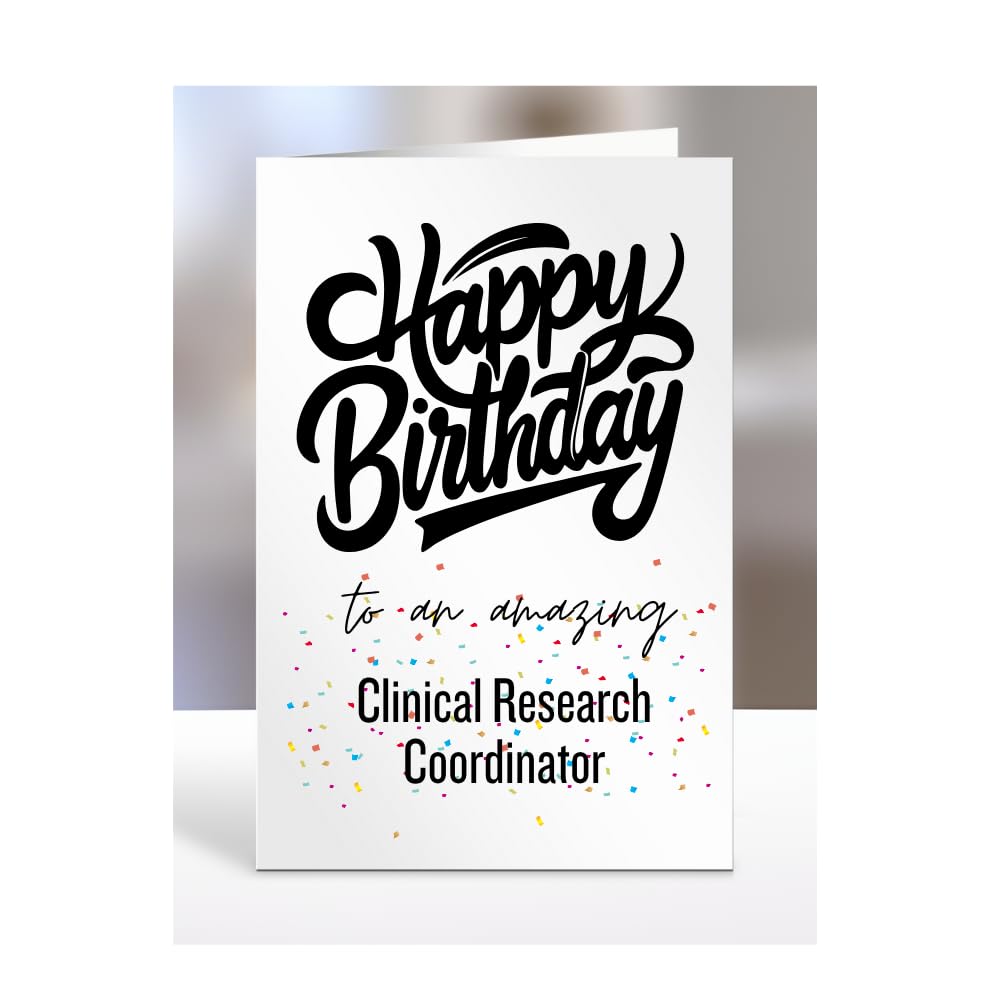 Card for Clinical Research Coordinator, Happy Birthday Gifts for Men or Women, Him, Her, Presents for Christmas, Appreciation, To an amazing, A5-167a_59