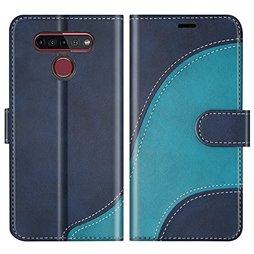 BoxTii Funda para LG K41S / LG K51S, Funda de PU Cuero para LG K41S / LG K51S, Magnético Carcasa Libro con Ranuras para Tarjetas, Azul