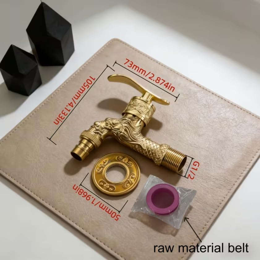 European Retro Bronze Single-Wall Cold-Wall Faucet, Washing Machine Faucet, Suitable for Kitchen/mop Sink/washbasin/Outdoor Garden