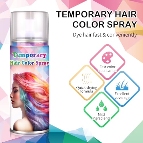 Spray de color temporal para cabello negro 120 ml miniatura 4