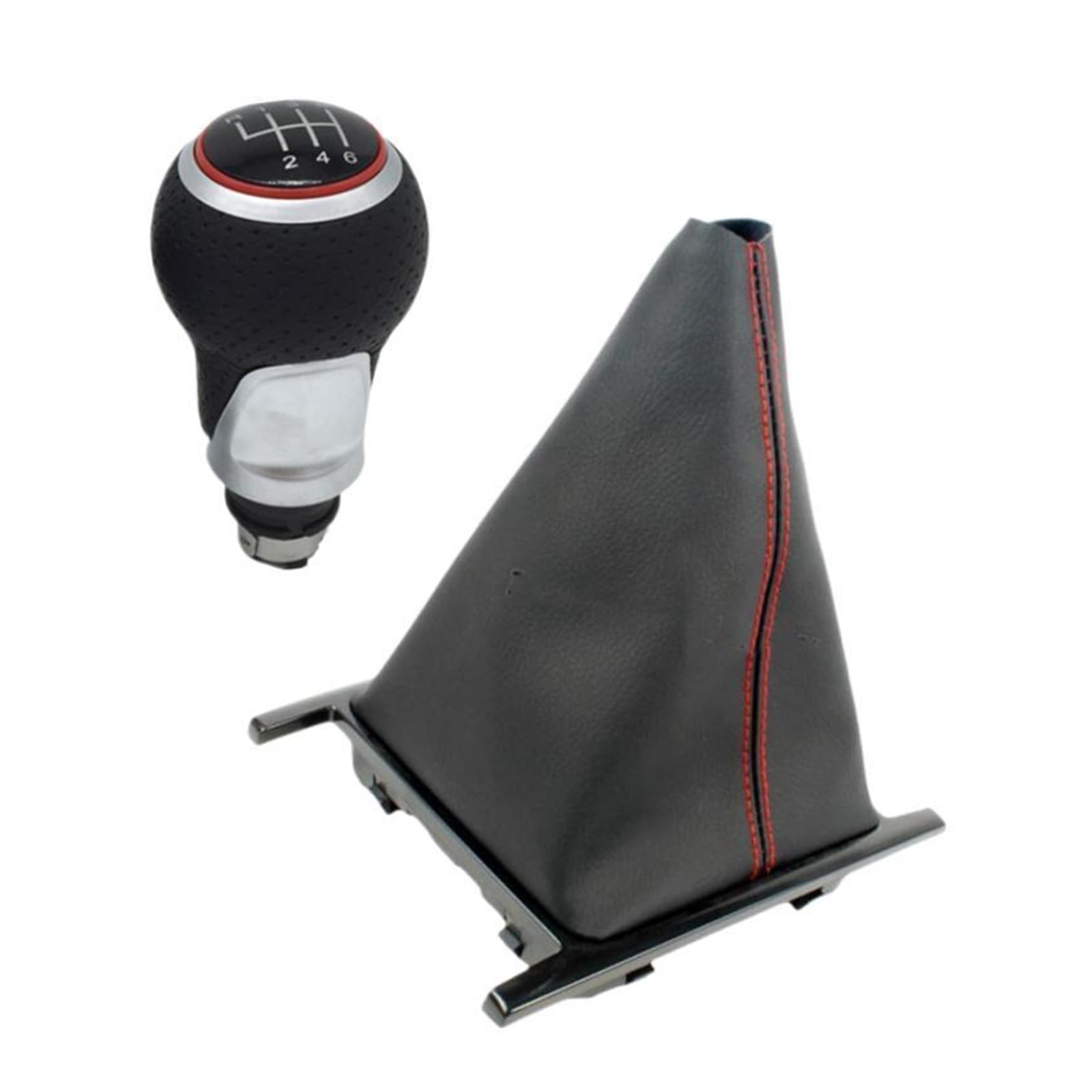 KUNYOS for VW Amarok 2010-2020 2022 Gear Shifter Knob Style Black/Red