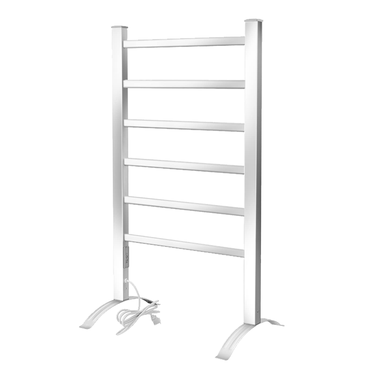 MOBIDER Towel Warmer 6 Bars for Bathroom, Heated Towel Rack with Timer, Freestanding or Wall Mounted Towel Heater with Plug-in Design for Drying Spa