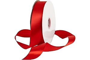 1 1/2 Inch Red Satin Ribbon, Perfect for Crafting and Decorating
