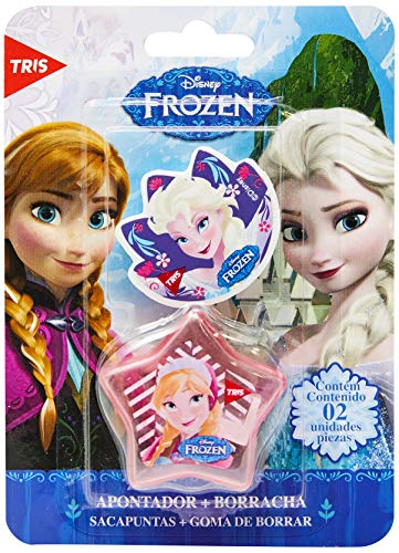Disney Frozen - Apontador com Borracha, Multicor, 1 pacote de 2 peças - Produto sortido