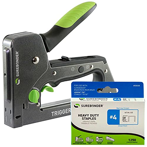 Surebonder TRIGGERFIRE Staple Gun Kit with 1250, 3/8