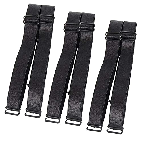 Image of 3 Pairs Bra Strap Replacement Elastic Adjustable Removable Multi Color
