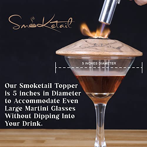 Smoketail Cocktail Smoker Kit With Torch, Topper, 9 Flavors And 18 Large And Small Wood Chips - Whiskey Smoker Kit, Old Fashioned Smoker Kit, Bourbon Smoker Kit, Drink Smoker (No Butane) #TOP5