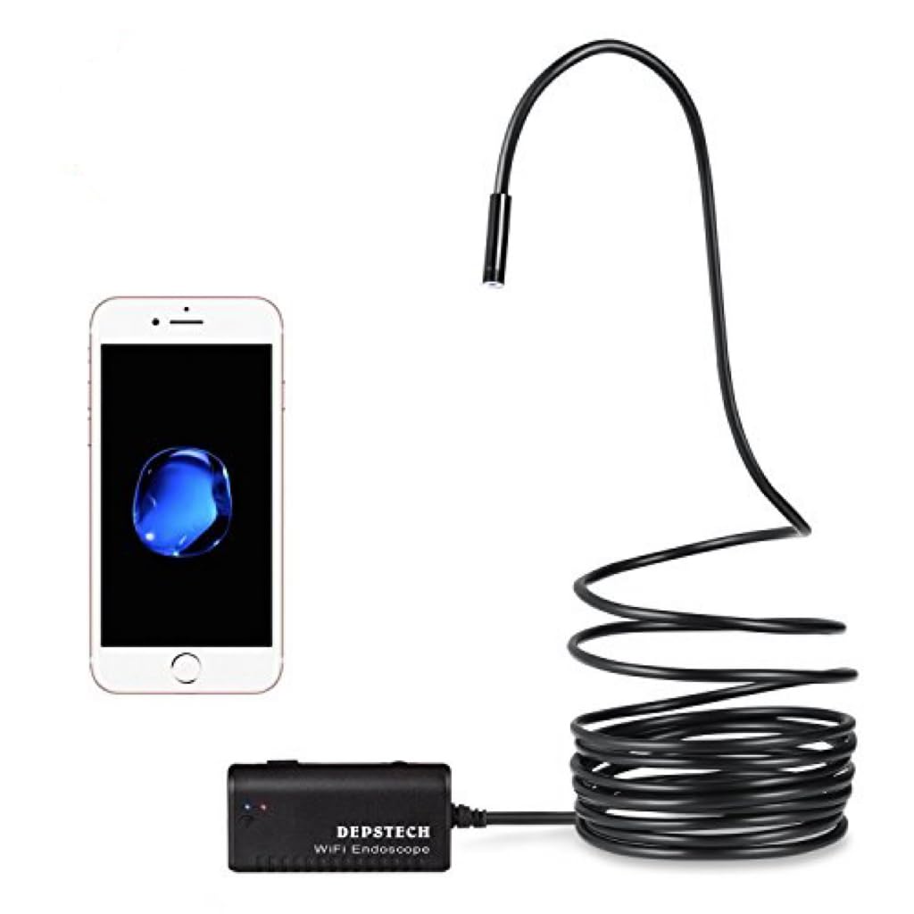 Wireless Endoscope, Depstech® WiFi Borescope Inspection Camera  Megapixels HD Snake Camera for Android and IOS Smartphone, iPhone, Samsung,  Tablet