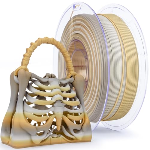 Image of ZIRO Fast Gradient PLA, Matte Multi Colors Filament 1.75mm, Color Change by Length 3D Printer Filament, Dimensional Accuracy + /-0.03mm, Fit Most 3D Printers, 1KG / 2.2lbs Spool, Beige Shell