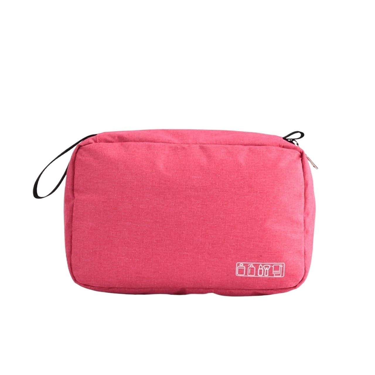 Borsa da toilette da viaggio Borsa for cosmetici da appendere for uomo e donna, organizer viaggio multifunzione for articoli toeletta, custodia for trucco, borsa for pieghevole for estetista(Rose Red)