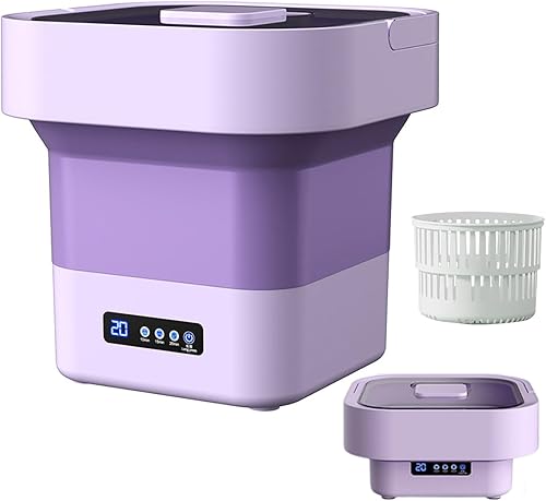 ZJFLNZYC Mini lavadora y secadora portátil, lavadora plegable de gran capacidad de 10 litros, 3 modos de limpieza profunda, lavadora pequeña para