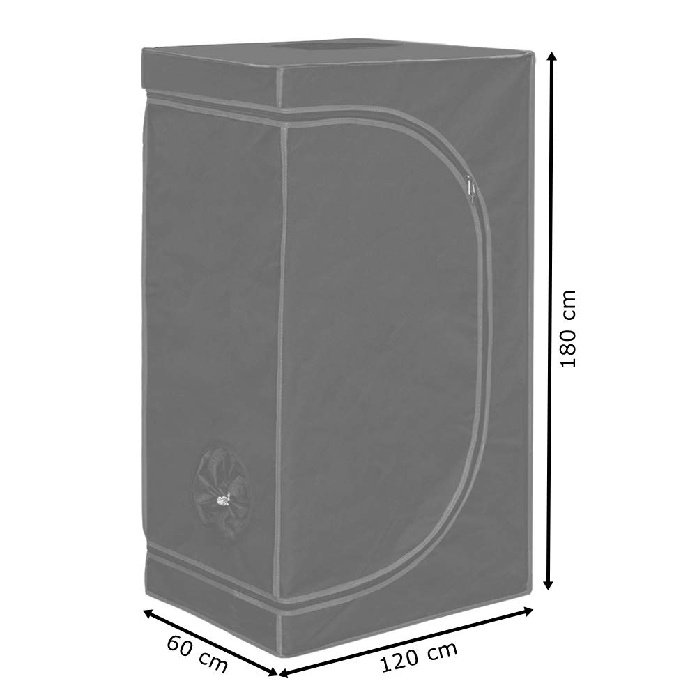 Kingpower 14 Taglie Grow Tent Box Interno Serra Coltiva la Tenda Idroponica Gabinetto di Alevamento, Dimensione:120 x 60 x 180 cm (07)