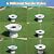 Solar Birdbath Pedestal Fountain Resin Outdoor Water Fountains with Bubbler Spray for Garden,Patio, Balcony, Energy-Efficient Pump with 6 Adjustable Nozzles 13” H