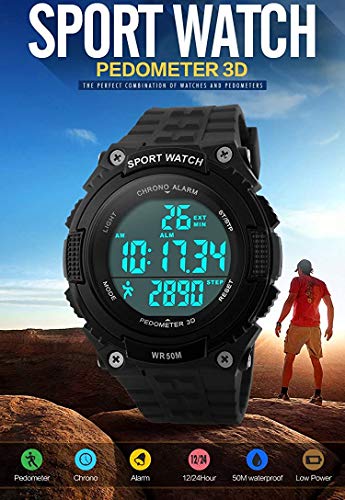 Gosasa Sports Waterproof Digital Fitness Watch Pedometer Multifunction Men's Wristwatches4