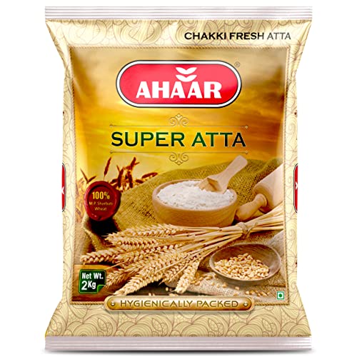 Image of Ahaar Super Atta 2Kg | 100% Natural MP Sharbati Wheat Flour