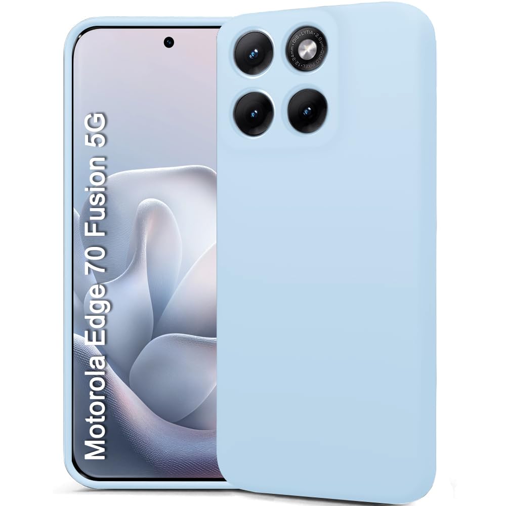 TheGiftKart Genuine Liquid Silicone Back Cover Case for Motorola Moto Edge 70 Fusion 5G | Soft Micro-Fibre Lining Inside | Camera Protection Bump | Shockproof Back Cover Case (Silicone, Blue)-image-40
