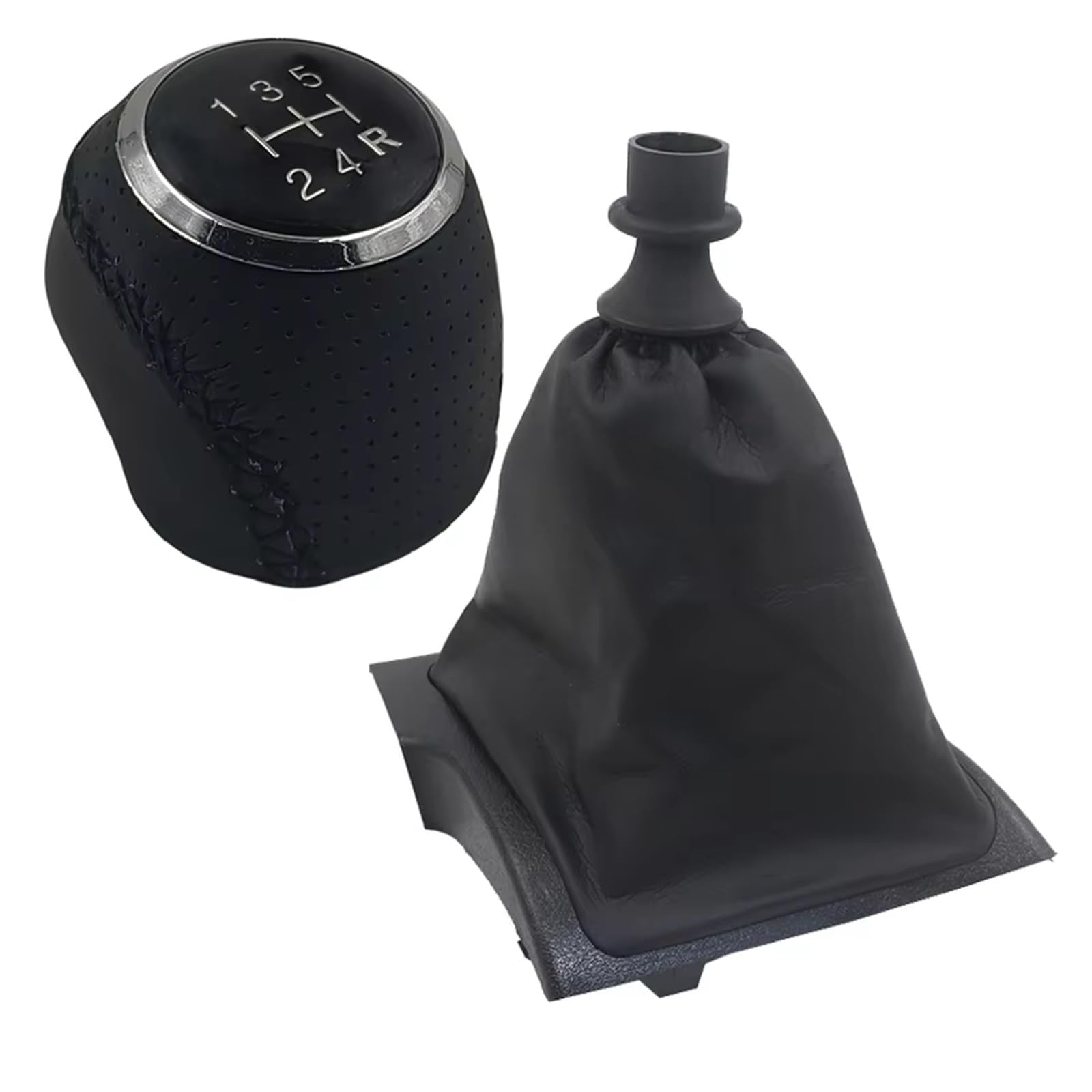 Axexnejv 12345R Black A Set Shift Gear Lever Knob For Fiat For Ducato 2002-2014 5/6 Speed Manual Gear Shift Knob Shifter Head Gaiter Boot Case Gear Shifter Knob Handle(12345R Black A Set)