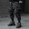 XYXIONGMAO Men's Techwear Japanese Streetwear Goth Black Cargo Pants, Jogger Fashion Tripp Style, Small #1