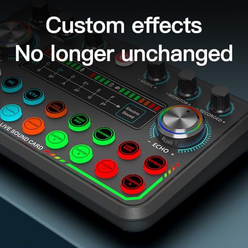 Tarjeta de sonido P99 con micrófono condensador para estudio de música y podcasting 6
