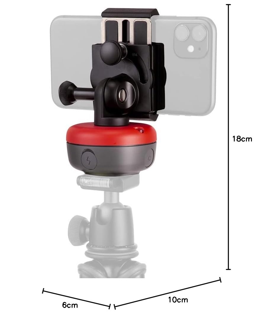 JOBY Spin Kit Attacco Smartphone, Testa Elettronica Bluetooth, Motion Control, Base Panoramica Motorizzata Smartphone, Video Panoramici, Vlogging, Content Creator, Timelapse, Controllo con App