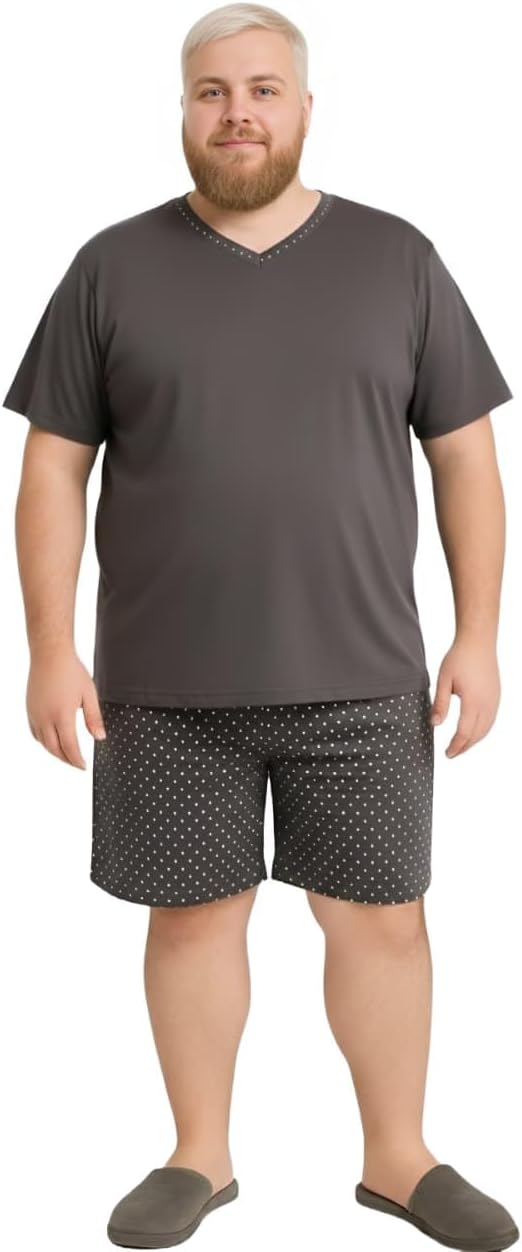 Pijama Homem Plus Size Conjunto Roupa De Dormir Verão
