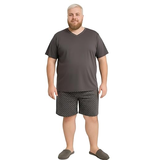 Pijama Homem Plus Size Conjunto Roupa De Dormir