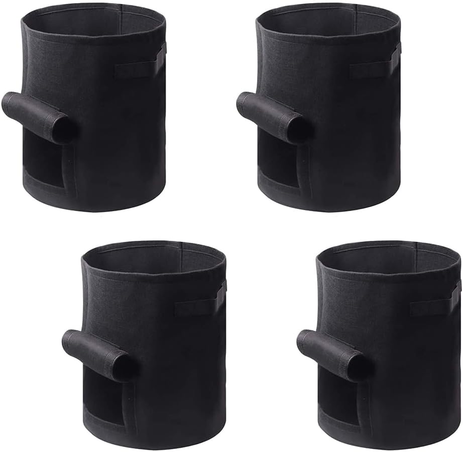 10 Gallon Black Felt Grow Bag, 35cm x 45cm Potato Grow Bags Breathable Plant Pot for Vegetables, Tomatoes, and Potatoes with Handles