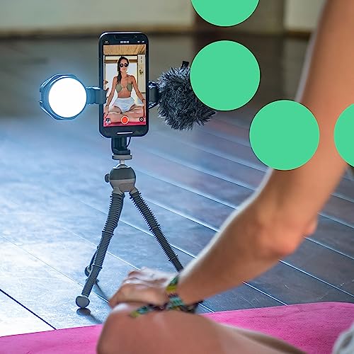 Image of JOBY Beamo Reel Creator Kit Flexible Tripod with GripTight 360 Phone Mount, Wavo Mobile and Beamo Reel for Smartphone Compact Mirrorless Cameras, LED Video Light Kit for Content Creators and Streaming