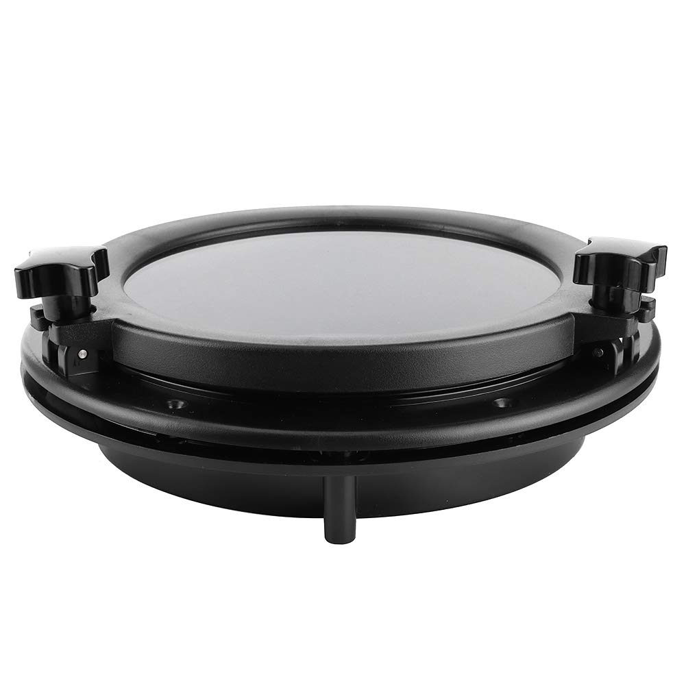 Universele 10 Inch Maritieme Patrijspoort - Rond Zwart Patrijspoortvenster voor Campers, Boten en Jachten