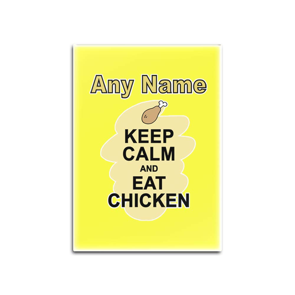 Calamita Da Frigorifero In Vetro Personalizzata UniGift Con Scritta 'Keep Calm Eat Doughnut' - 7x5 Cm - 6