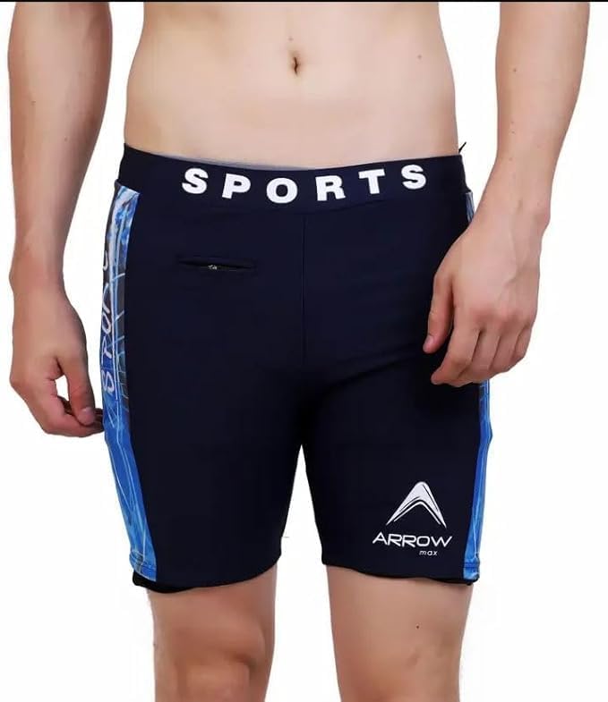 DIGSMORDEN Swimming Costume for Men Jammers Longh Trunk- Printed Men Trunk Blue Swimsuit