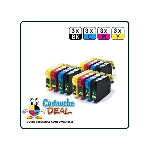 Cartouche Deal ® x12 Cartouches générique nonOEM EPSON T1295 Workforce WF3010 WF3520 WF3530...