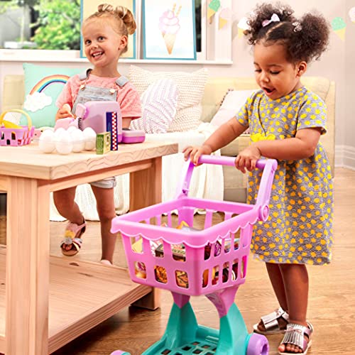 Play Circle Einkaufswagen für Kinder 50 Teile mit Spielzeug Lebensmittel und Küchenzubehör – Kinderküche, Spielküche… – Bild 5