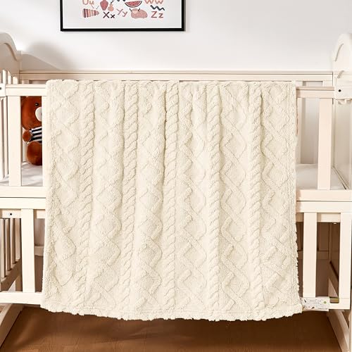 Image of Yurhap Sherpa Baby Blanket, Soft Plush Fleece Baby Blankets for Boys Girls | Soft Sherpa Baby Girl Blanket for Infant Toddler Newborn Gift, Fluffy Baby Essentials, For Crib Stroller, 30 inchx40 inch