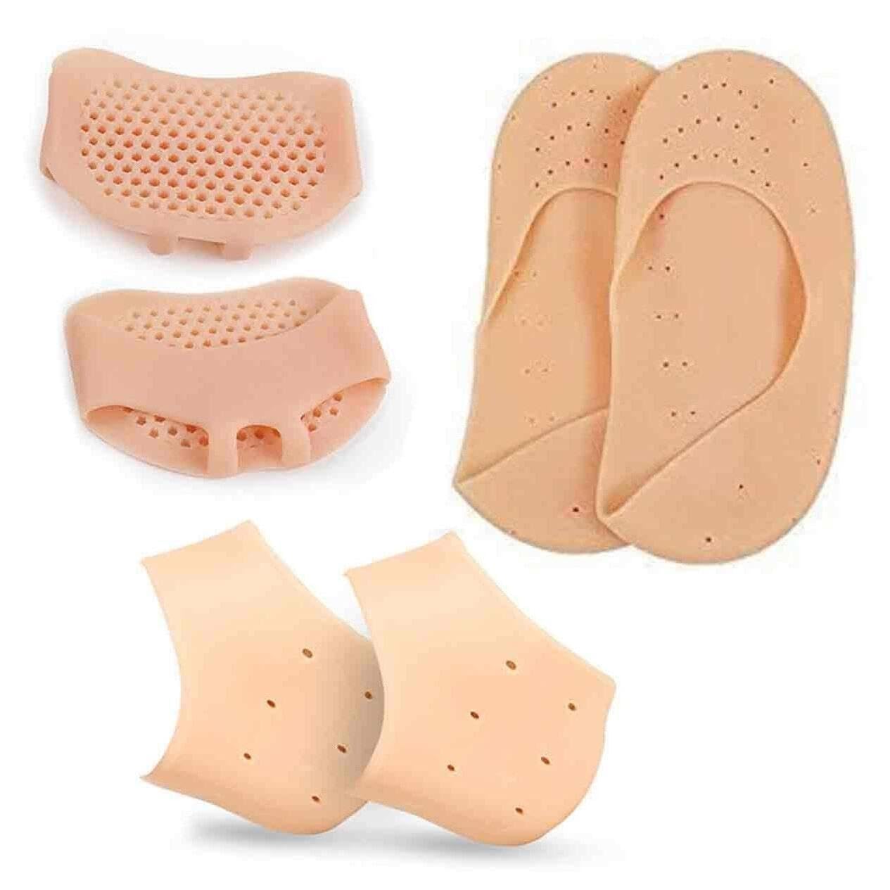 HELIMIX Heel Socks Combo Anti Crack Full Length Silicone Sandal Foot Protector Moisturizing Socks Silicone Gel Full Heel Pad Cracked Heels, Rough Skin, Dead Skin, Calluses Remover Men & Women Socks for Foot-Care-image-38