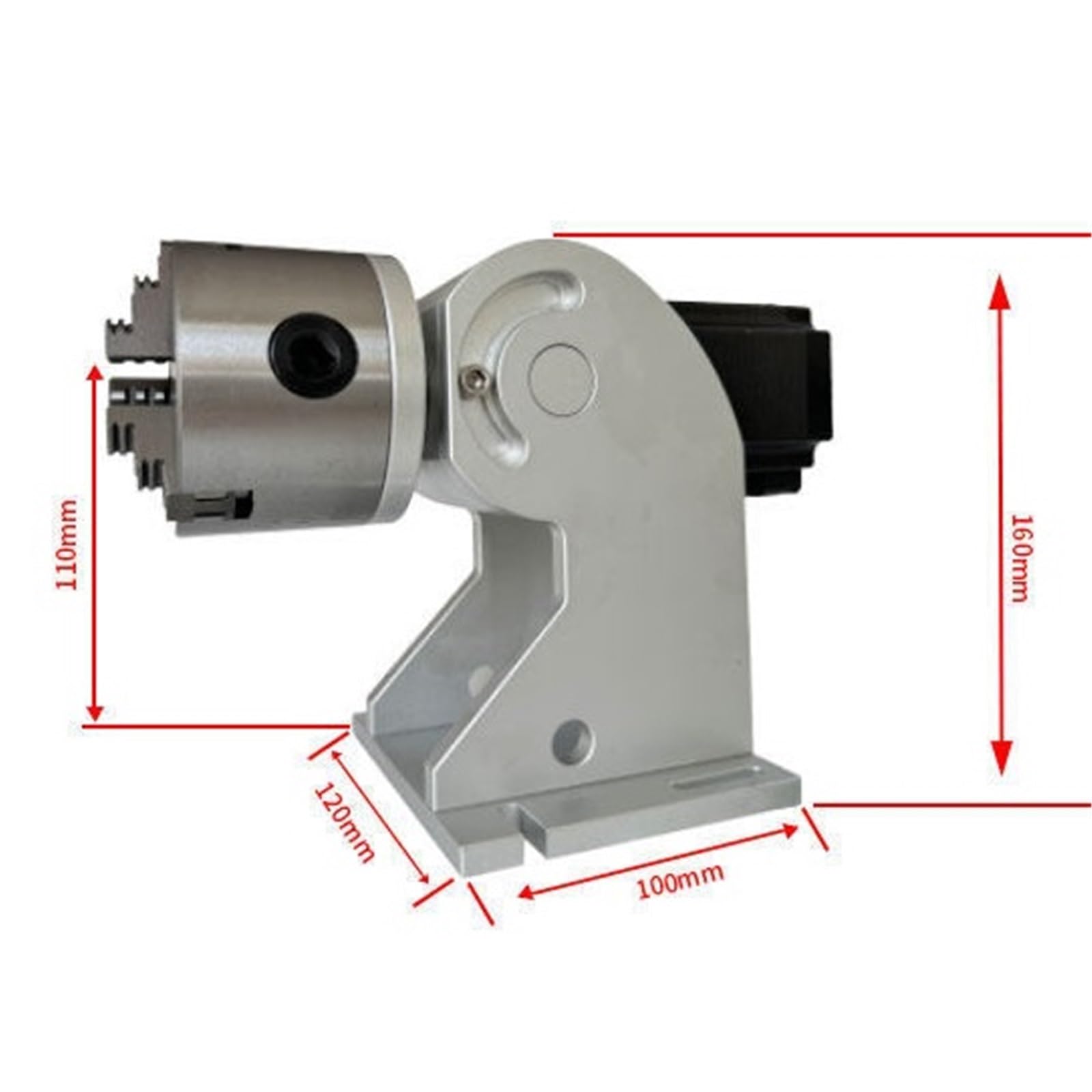 Torno, Eje Giratorio Para Máquina De Marcado, 3 Mordazas Para Fibra, Rotación Máxima 80 Mm, Placa Identificación Grabada,para bricolaje CNC