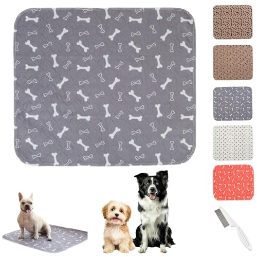 Wuffaroo PIPI Matte Mit Pheromone, 2026 Neue Wuffaro PIPI-Matte, Wiederverwendbar, Auslaufsicher, rutschfest, Für Welpen Alte Oder Inkontinente Hunde(Grau,60*80cm)