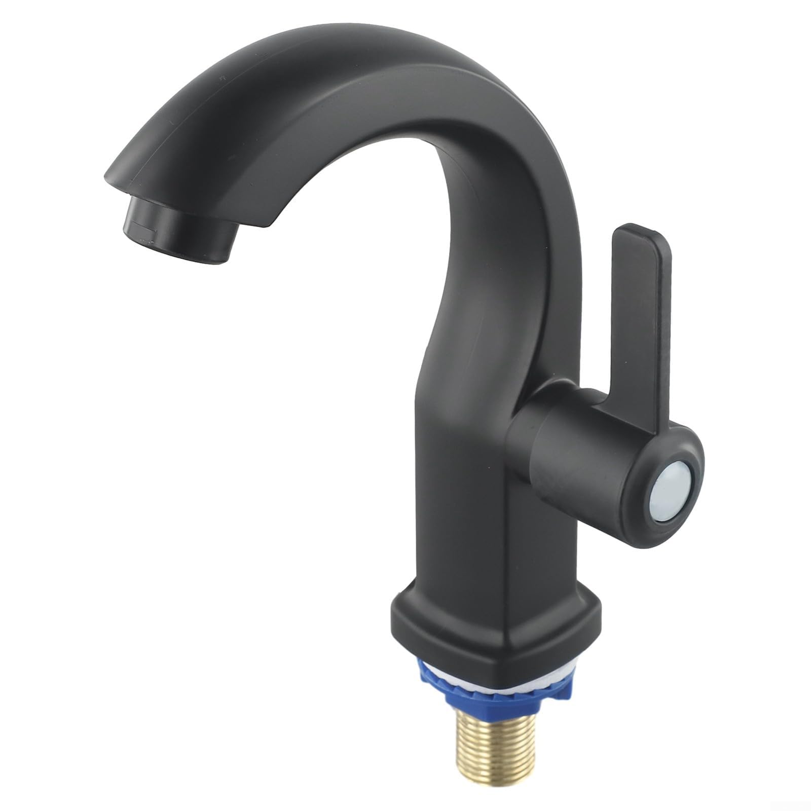 SOHNVWTGD Basin Taps,Single Lever Hole Tap Single Cold With Energy-saving Bubbler ABS Material For Kitchen Bathtub Washroom (Black)