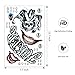 4 Sheets Joker Tattoos, Halloween Temp Tattoo for Men Women Adults, Suicide Squad Large-Size Realistic Fake Stickers for Clown Costume Masquerade Cosplay Party Accessories Face Makeup