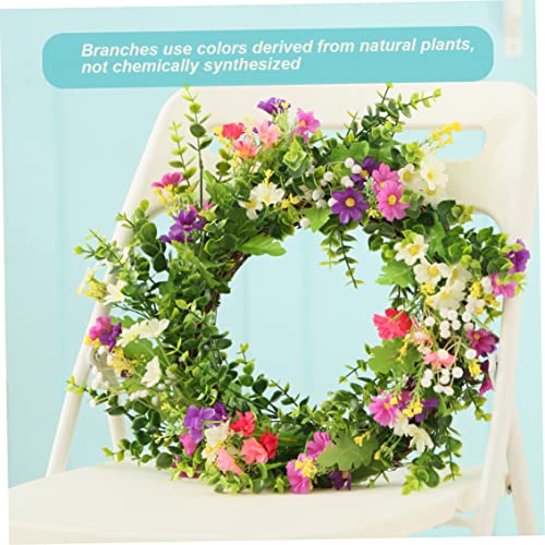 Couronne de fleur artificielle daisy 43cm suspendue et résistante