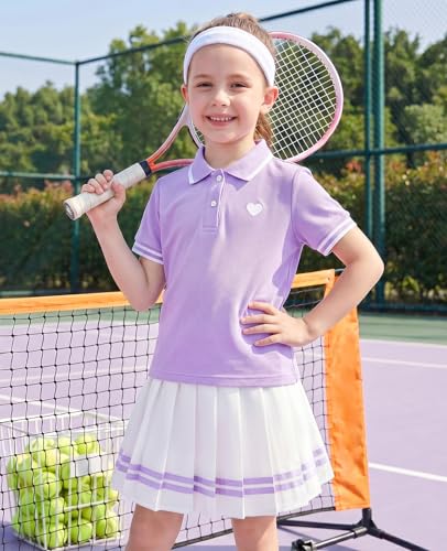 Move Dance Little Girls Dress 3T 4T Purple Polo Skirt Set with Shorts - image 4